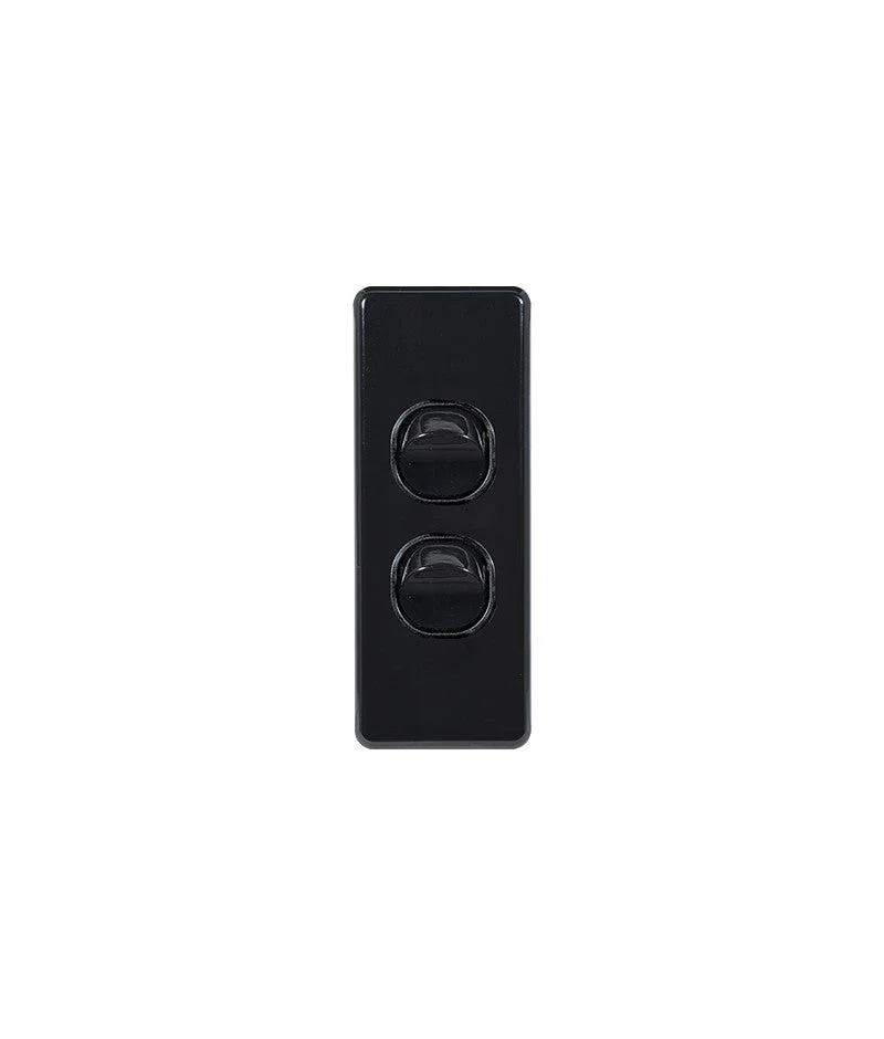 Trader Flat Cat 2 Gang Architrave Switch, Available in 4 Colours - Image 3
