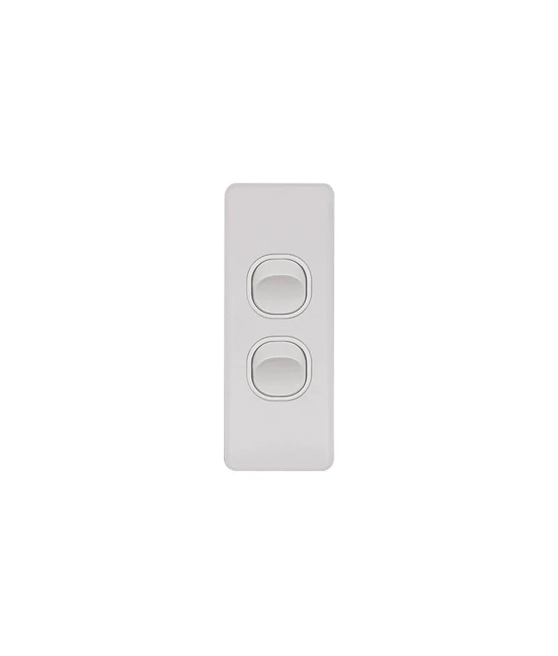 Trader Flat Cat 2 Gang Architrave Switch, Available in 4 Colours - Image 5