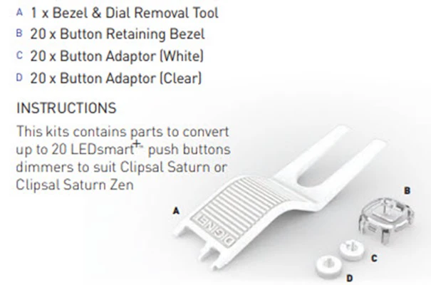 Diginet Adaptor kit for LEDsmart+™ Push Button Dimmers/Switches/Timers - Image 2