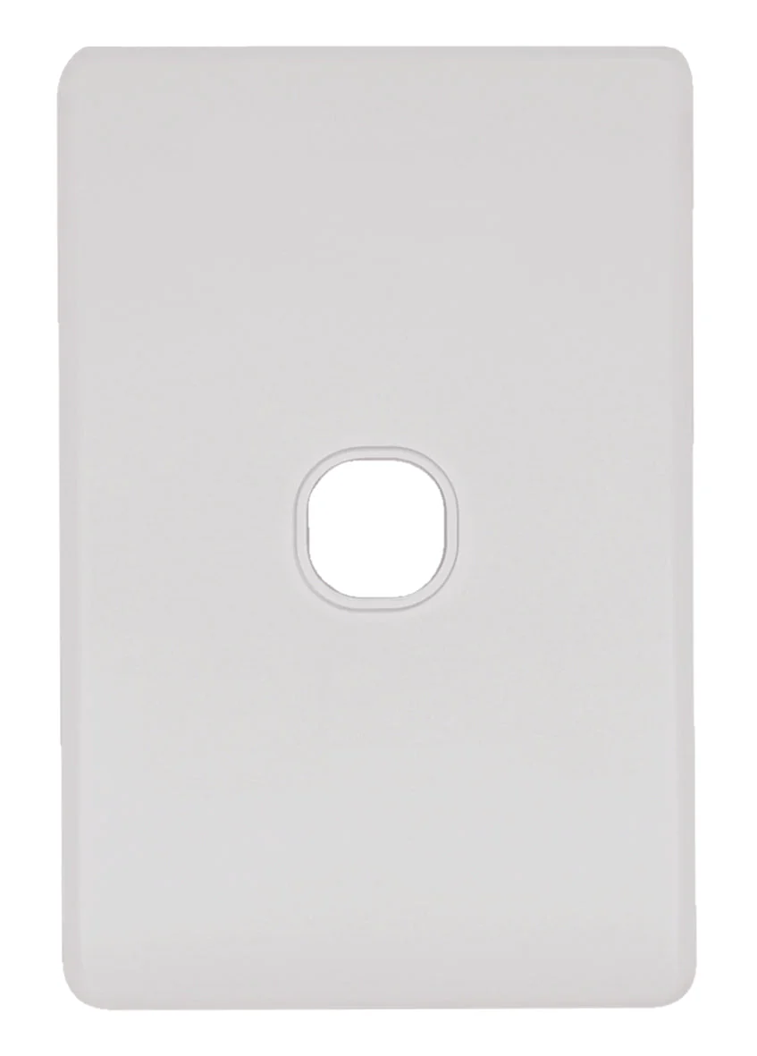 Flat Cat Slimline 1 Gang Grid & Plate Assembly, Available in 4 Colours