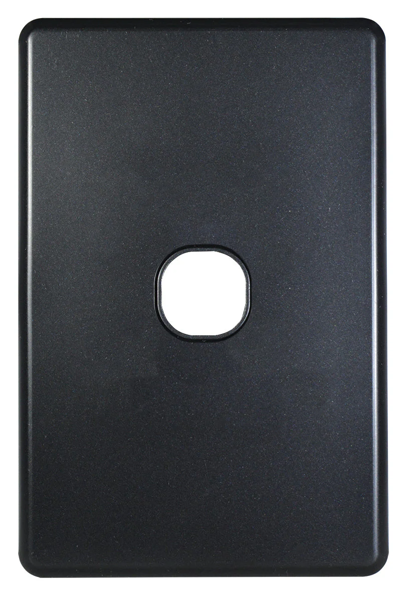 Flat Cat Slimline 1 Gang Grid & Plate Assembly, Available in 4 Colours - Image 2