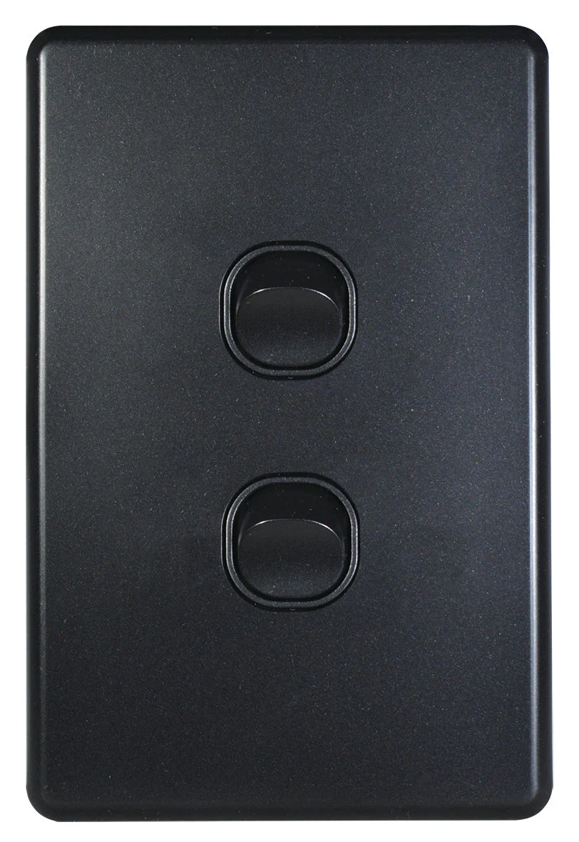 Flat Cat Slimline 2 Gang Complete Switch, Available in 4 Colours - Image 3