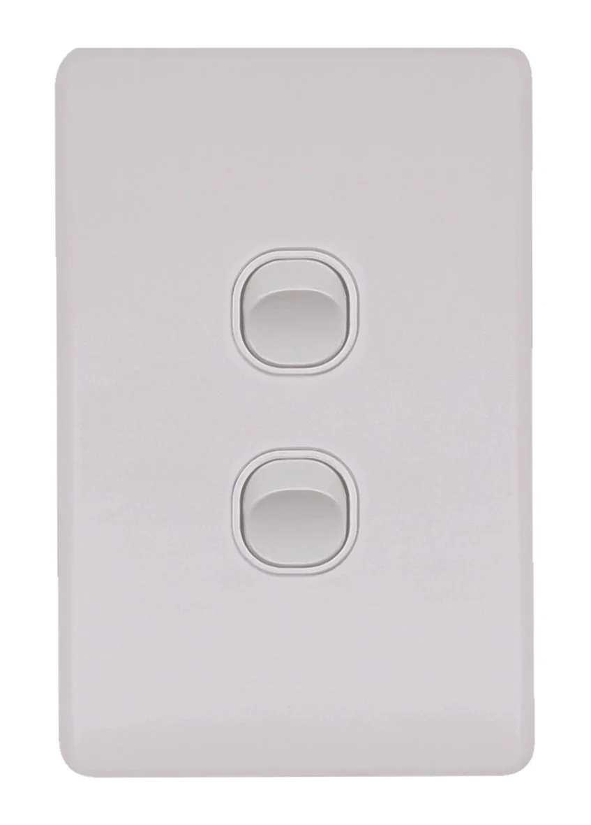 Flat Cat Slimline 2 Gang Complete Switch, Available in 4 Colours - Image 4