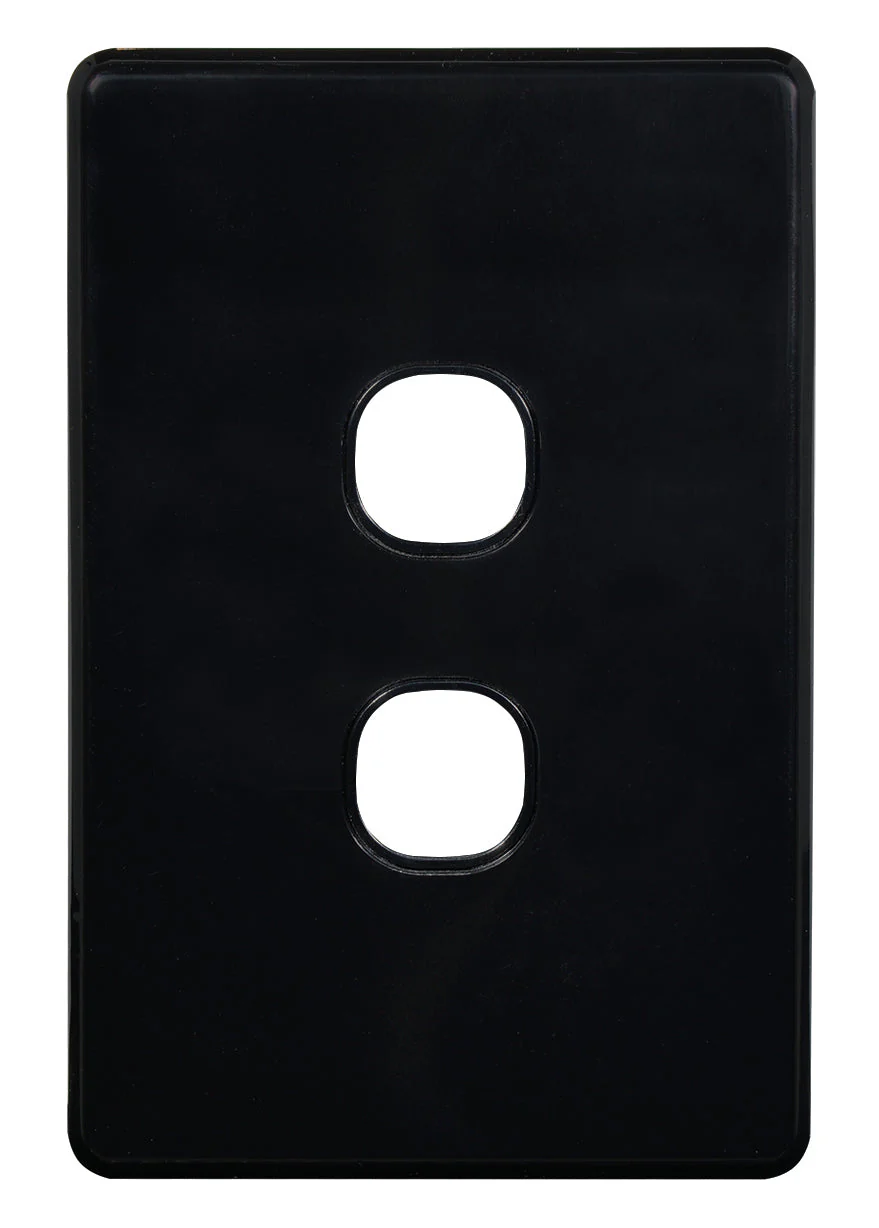 Flat Cat Slimline 2 Gang Grid & Plate Assembly, Available in 4 Colours - Image 4
