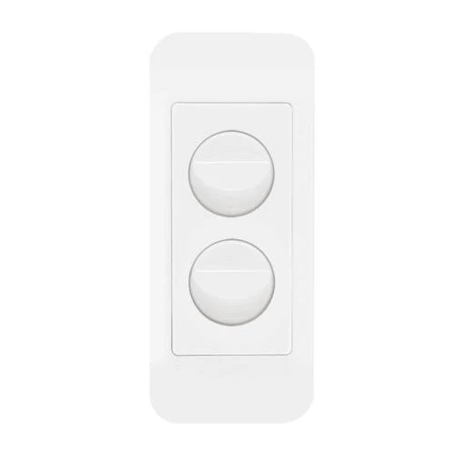 Hager Allure 2 Gang Architrave Switch, Available in 3 Colours