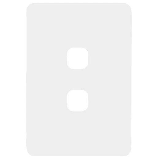 Hager Allure 2 Gang Hybrid Cover Grid & Plate Only, Available in 3 Colours - Image 2