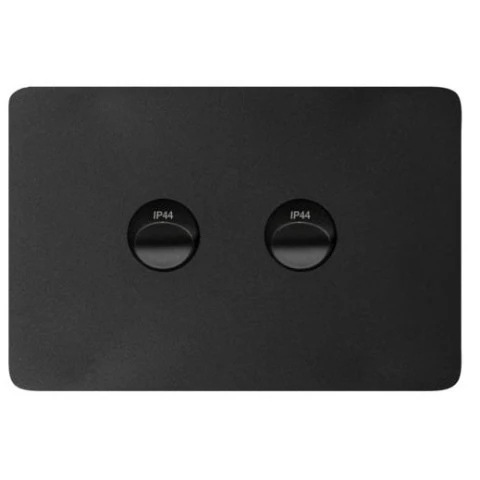 Hager Allure 2 Gang IP44 Horizontal Switch, Available in 3 Colours - Image 3