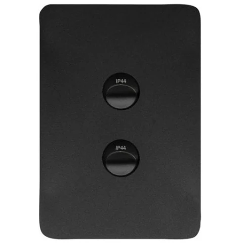 Hager Allure 2 Gang IP44 Vertical Switch, Available in 3 Colours - Image 3
