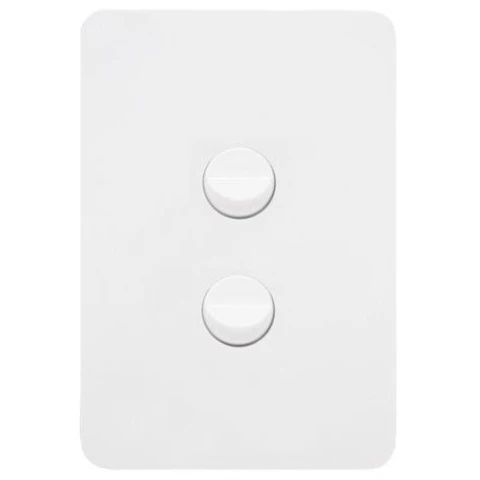 Hager Allure 2 Gang Switch, Available in 3 Colours