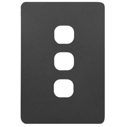 Hager Allure 3 Gang Hybrid Cover Grid & Plate Only, Available in 3 Colours - Image 3