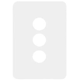 Hager Allure 3 Gang Grid & Plate Only, Available in 3 Colours - Image 2