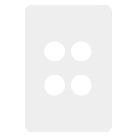 Hager Allure 4 Gang Cover Plate Only, Available in 3 Colours - Image 2