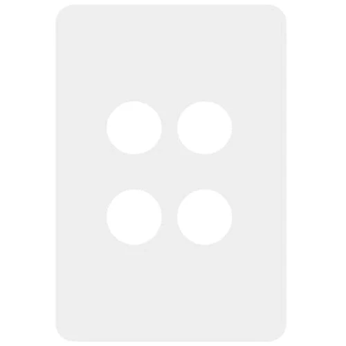 Hager Allure 4 Gang Grid & Plate Only, Available in 3 Colours - Image 2