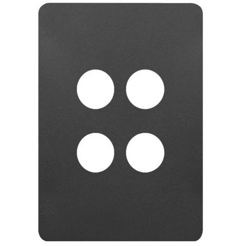 Hager Allure 4 Gang Grid & Plate Only, Available in 3 Colours - Image 3