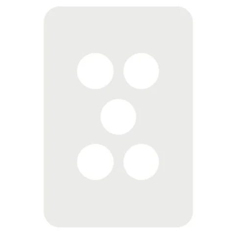 Hager Allure 5 Gang Cover Plate Only, Available in 3 Colours