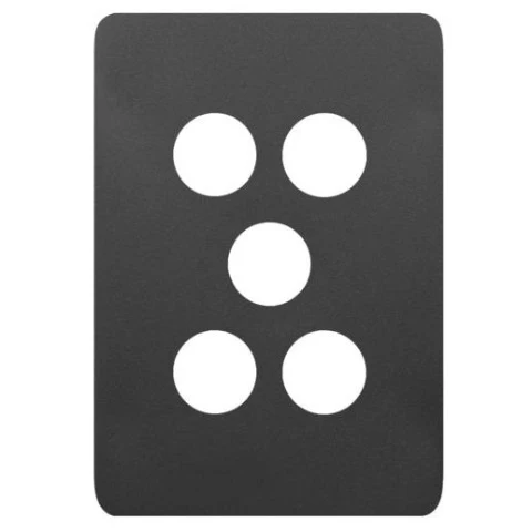 Hager Allure 5 Gang Cover Plate Only, Available in 3 Colours - Image 3