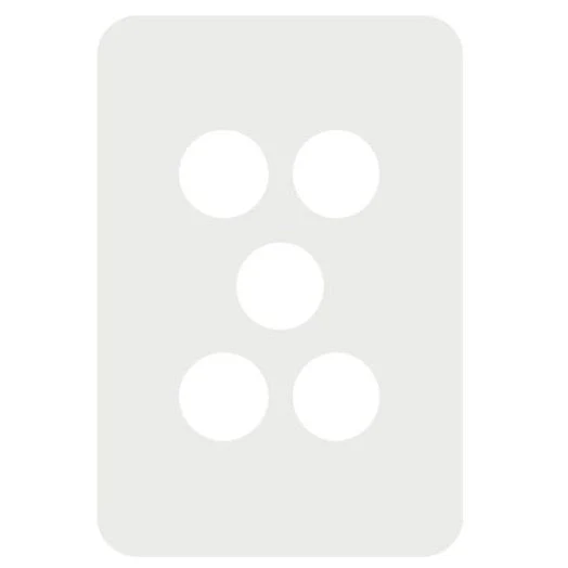 Hager Allure 5 Gang Grid & Plate Only, Available in 3 Colours - Image 2