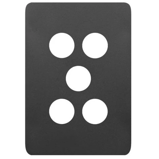 Hager Allure 5 Gang Grid & Plate Only, Available in 3 Colours - Image 3