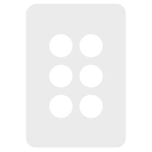Hager Allure 6 Gang Cover Plate Only, Available in 3 Colours - Image 2