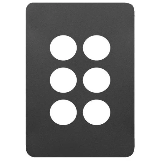 Hager Allure 6 Gang Cover Plate Only, Available in 3 Colours - Image 3