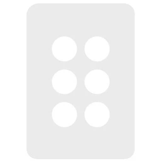 Hager Allure 6 Gang Grid & Plate Only, Available in 3 Colours