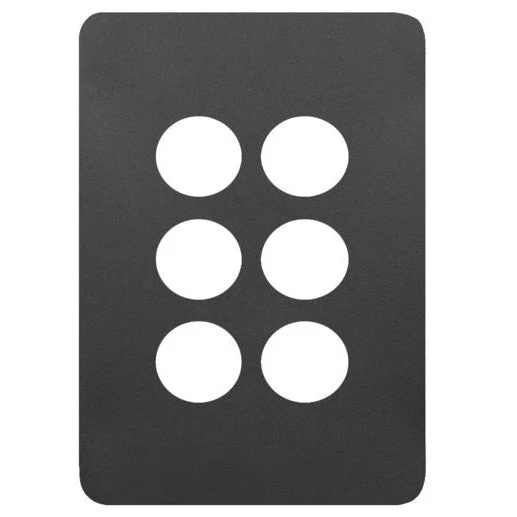 Hager Allure 6 Gang Grid & Plate Only, Available in 3 Colours - Image 3