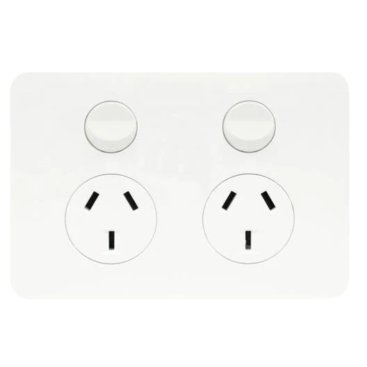 Hager Allure Double Powerpoint 10a, Available in 3 Colours