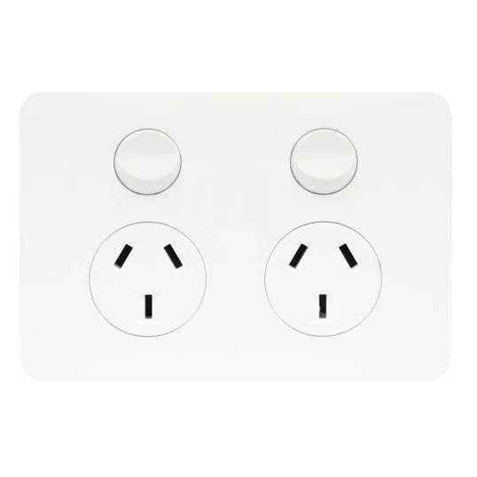 Hager Allure Double Powerpoint 10a, Available in 3 Colours - Image 2