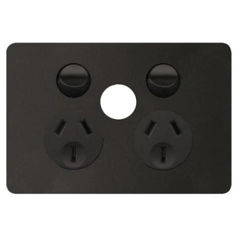 Hager Allure Double Powerpoint With Blank Extra Switch, Available in 3 Colours - Image 3