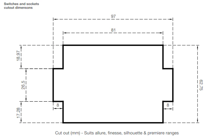 Hager Finesse Double Powerpoint 10a With Extra Switch, Available in 3 Colours - Image 6