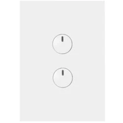 Hager Finesse 2 Gang Push Button Switch, Available in 3 Colours - Image 2