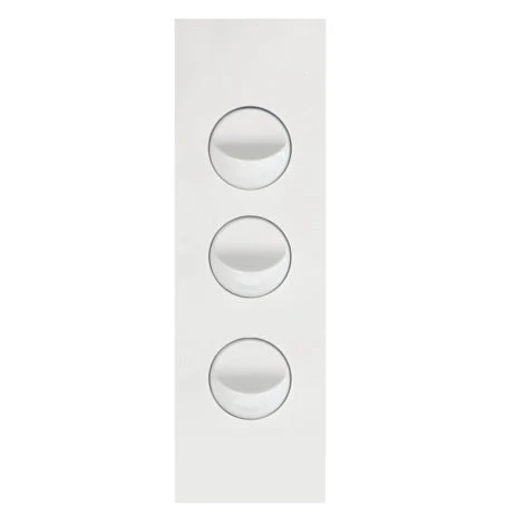 Hager Finesse 3 Gang Architrave Switch, Available in 3 Colours