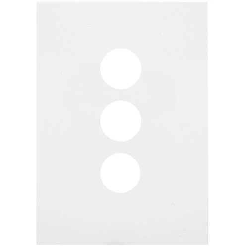 Hager Finesse 3 Gang Grid & Plate Only, Available in 3 Colours