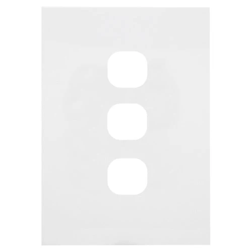 Hager Finesse 3 Gang Hybrid Grid & Plate Only, Available in 3 Colours - Image 2