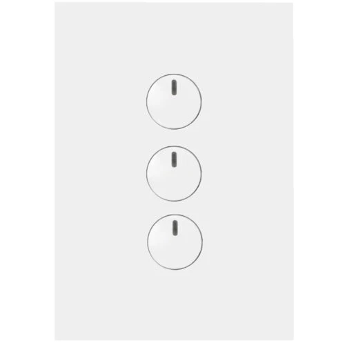 Hager Finesse 3 Gang Push Button Switch, Available in 3 Colours - Image 2