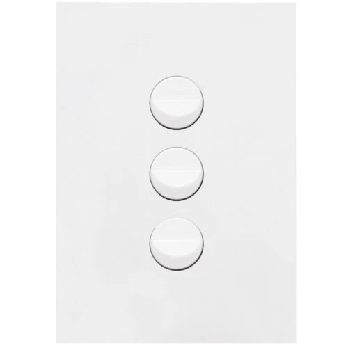 Hager Finesse 3 Gang Switch, Available in 3 Colours