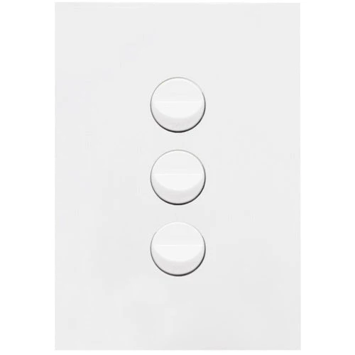 Hager Finesse 3 Gang Switch, Available in 3 Colours - Image 2