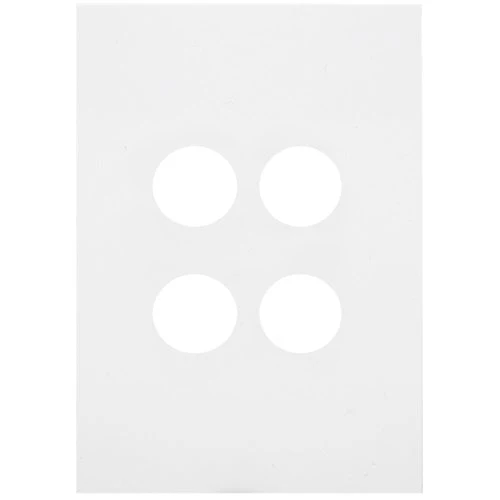 Hager Finesse 4 Gang Grid & Plate Only, Available in 3 Colours