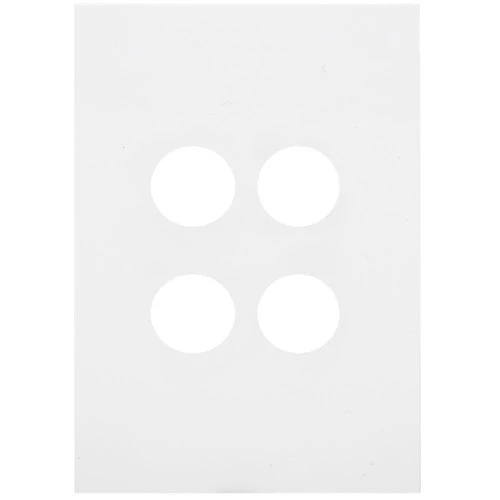 Hager Finesse 4 Gang Grid & Plate Only, Available in 3 Colours - Image 2