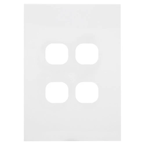 Hager Finesse 4 Gang Hybrid Grid & Plate Only, Available in 3 Colours - Image 2