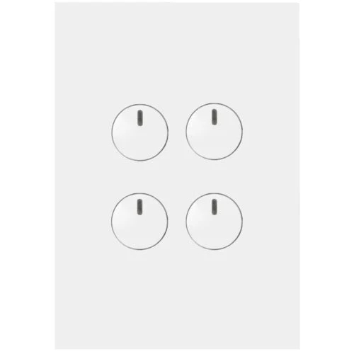 Hager Finesse 4 Gang Push Button Switch, Available in 3 Colours - Image 2