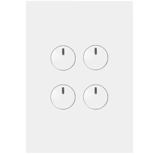 Hager Finesse 4 Gang Push Button Switch, Available in 3 Colours - Image 3