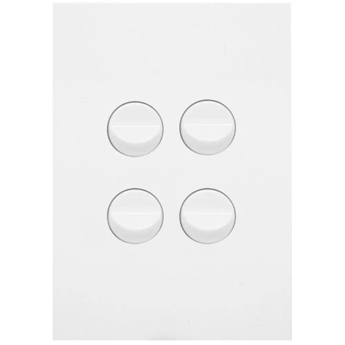 Hager Finesse 4 Gang Switch, Available in 3 Colours - Image 2