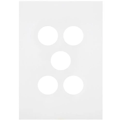 Hager Finesse 5 Gang Grid & Plate Only, Available in 3 Colours