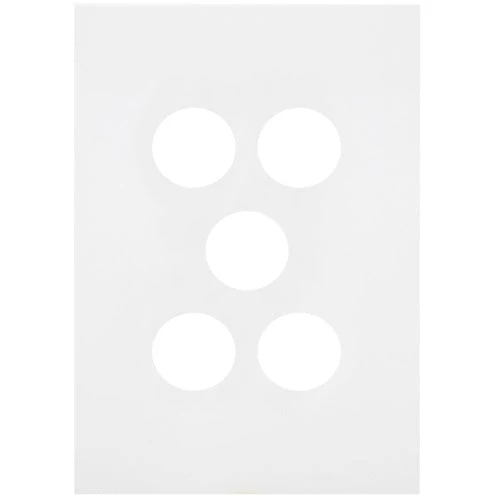 Hager Finesse 5 Gang Grid & Plate Only, Available in 3 Colours - Image 2