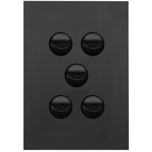 Hager Finesse 5 Gang Switch, Available in 3 Colours - Image 3