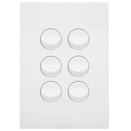 Hager Finesse 6 Gang Switch, Available in 3 Colours - Image 2