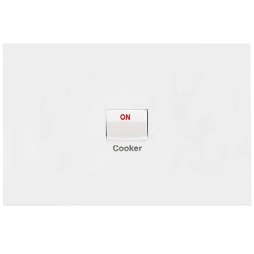 Hager Finesse Single Oven/Cooker Switch Horizontal, Available in 3 Colours - Image 2