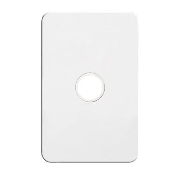 Hager Silhouette 1 Gang Grid & Plate Assembly, Available in 3 Colours