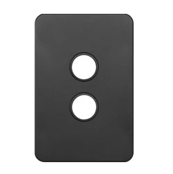 Hager Silhouette 2 Gang Grid & Plate Assembly, Available in 3 Colours - Image 2